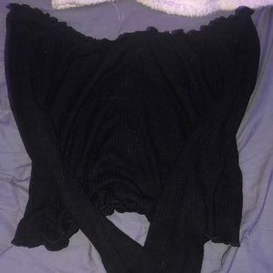 Cropped off the shoulder top
